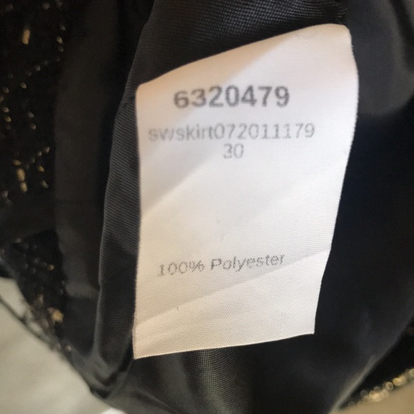 SHEIN Tweed Mini Skirt M - Knee Length black gold - Picture 8 of 10